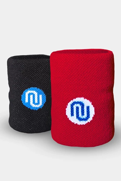 Cotton wristband 2 pcs Red-Black