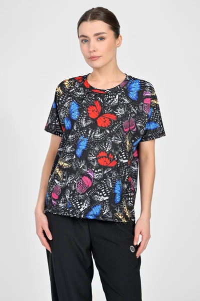 Loose sports T-shirt Butterfly