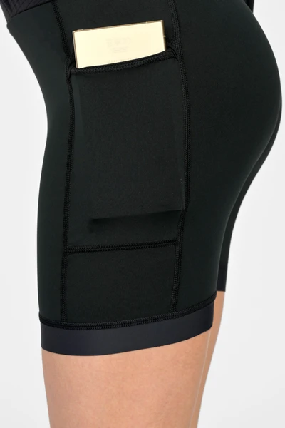 Pleated sport skirt with leggings Limone