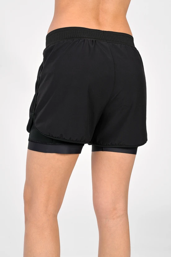 Sportovní kraťasy s legínami pro ženy Black - packshot