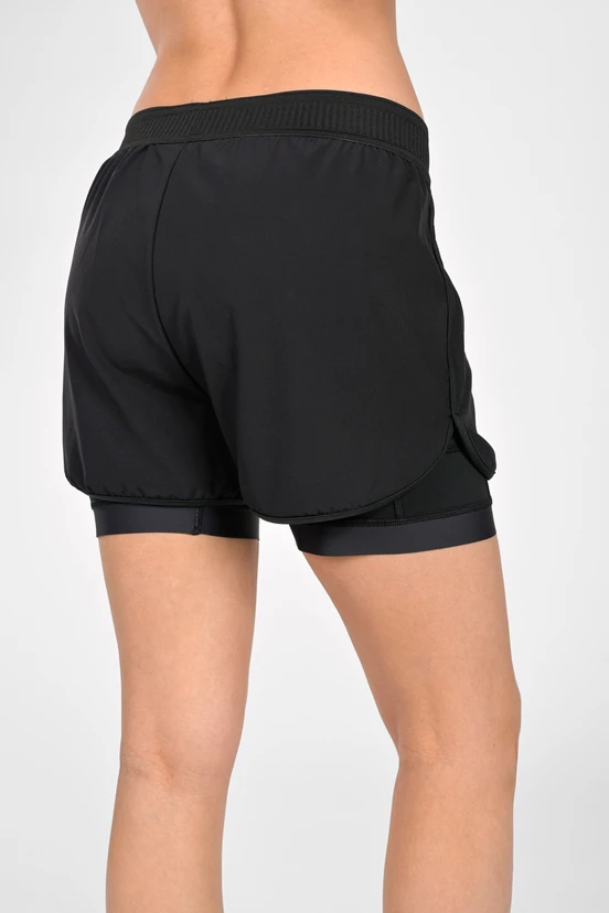 Sportovní kraťasy s legínami pro ženy Black - packshot