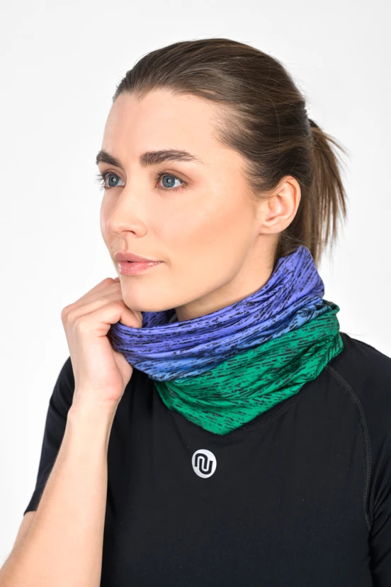 Wielofunkcyjny komin sportowy Melange Verde-Viola - packshot
